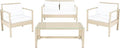 Safavieh Outdoor Collection Garnen Beige Wicker Cushion 4-Piece Living Set by SAFAVIEH