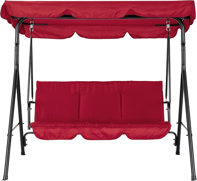 Porch Swing Chair with Adjustable Canopy - Image 8