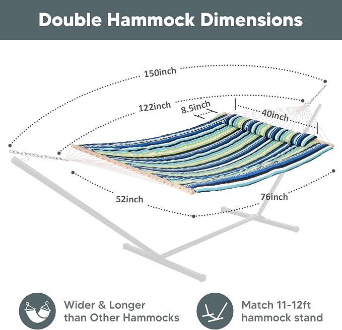 SUNCREAT Hammocks Outdoor Double Hammock - Image 6