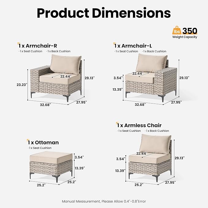 ovios 4-Piece Patio Furniture Set - Image 8