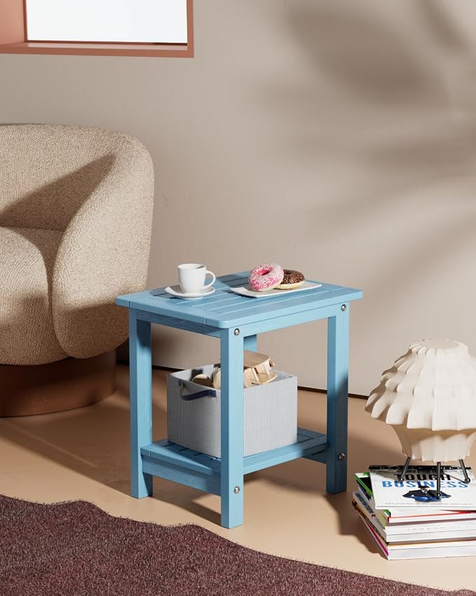 YEFU Outdoor Side Table for Patio: 16" HIPS Weather - Image 2