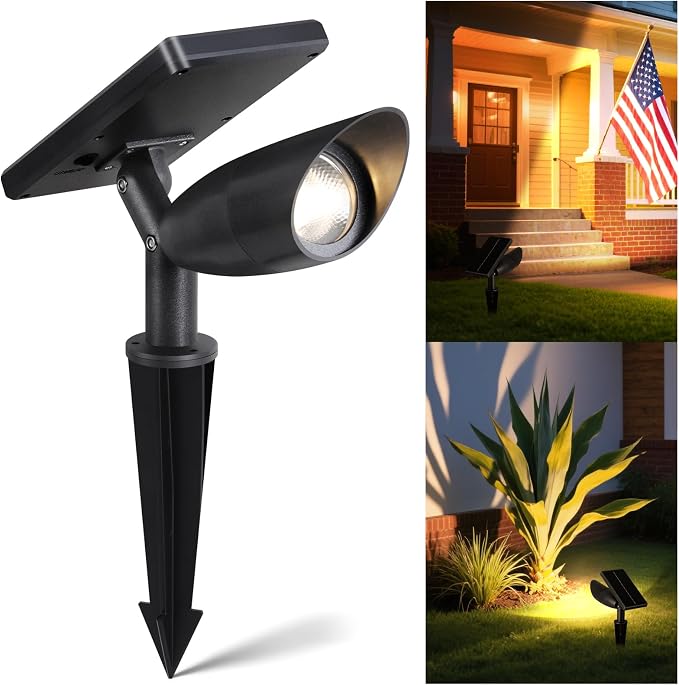 Boajuna Solar Spot Light Outdoor, Solar Landscape Spotlight Waterproof Security by Boajuna