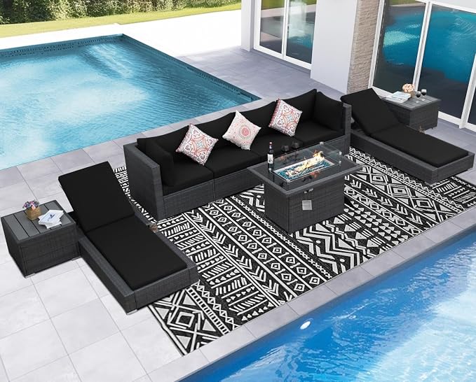 NICESOUL 9 Piece Outdoor Patio Furniture Set - Image 3