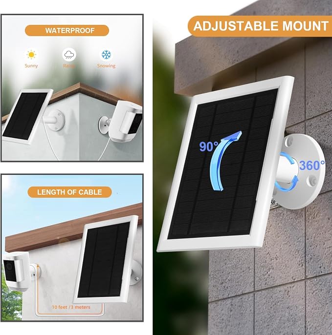 5W Solar Charger Compatible for Ring Camera - Image 4