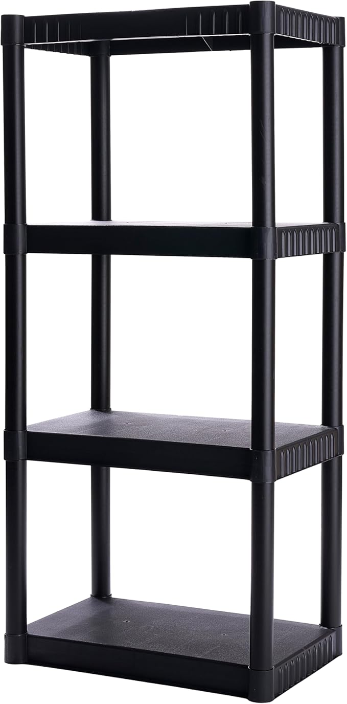 Plano 4-Shelf Plastic Storage Shelves, 48” x 23” x 14”, 200lb Capacity by PLANO%C2%AEOutdoors