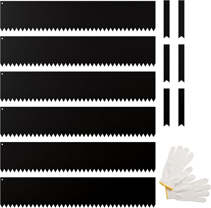 IDZO Black Metal Landscape Edging 8" H, Weather-Resistant Steel Garden Border by Idzo