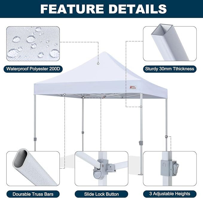MASTERCANOPY Pop Up Canopy Tent Commercial Grade 10x10 Instant Shelter - Image 4