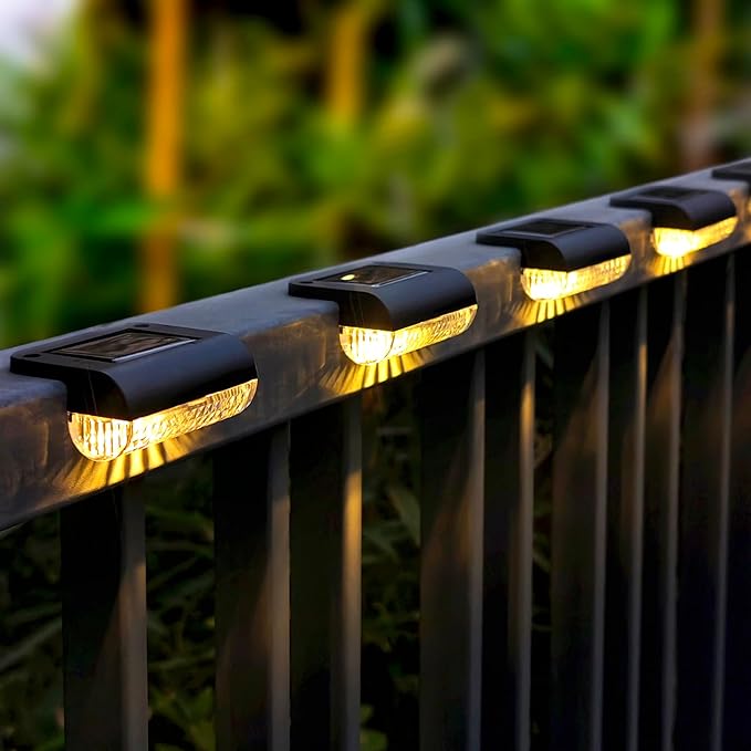 Mancra Solar Step Lights Outdoor, Solar Deck Lights Waterproof Outdoor Lighting - Image 2