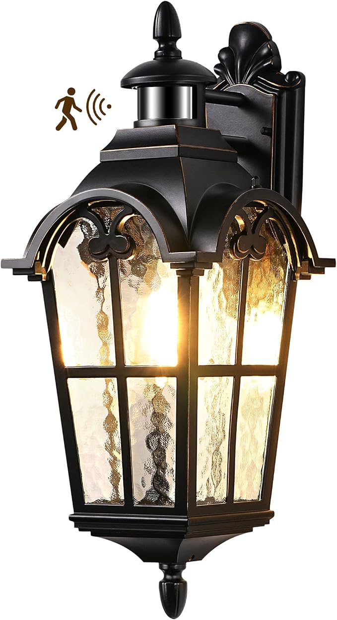 EDISHINE 20.2" Large Motion Sensor Outdoor Wall Lights, Dusk to Dawn Exterior - Image 9