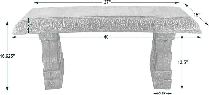Arcadia Garden Products BE02 Fiberclay Garden, Outdoor Bench, Patio Seating - Image 2