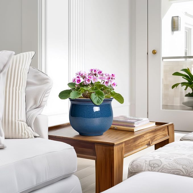 African Violet Pots, 6 Inch Ceramic Easy Self Watering Pots - Image 6