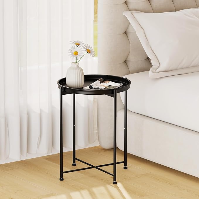 Garden 4 you Small Side Table, Mini Round End Table, Tray Table - Image 4