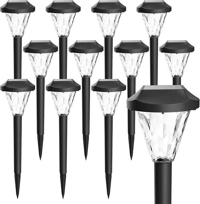 GIGALUMI 12 Pack Solar Lights Outdoor Waterproof, Outdoor Solar Lights - Image 8