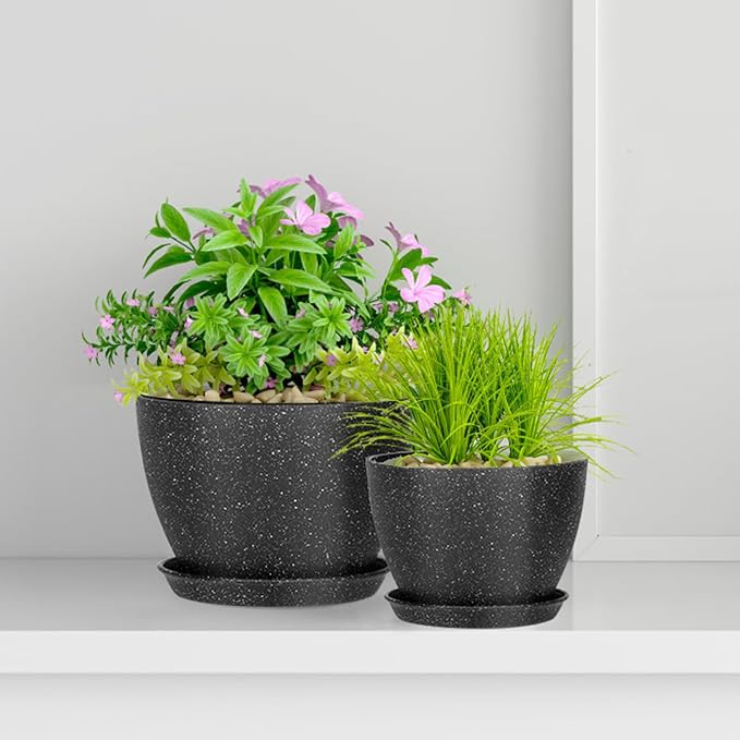5 Pcs Plant pots, 7.5/6.5/5.7/4.9/4.1 inch Pots - Image 7