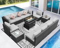 NICESOUL 13 Piece Outdoor Sectional Furniture by NICESOUL