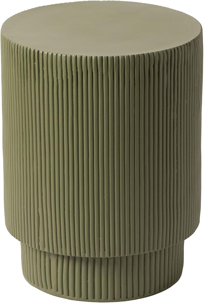 LeisureMod Modern Side Table Round Fiberstone Top Accent End Table - Image 8