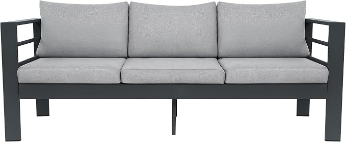3-Seater All-Weather Iron Patio Sofa by Hoffeorrad