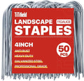 U Shape Garden Stakes 50 Packs 4 Inch 11 Gauge Irrigation Tubing Stakes by TiTifield