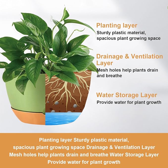 10 inch Hanging Planters for Indoor Outdoor Plants - Image 3