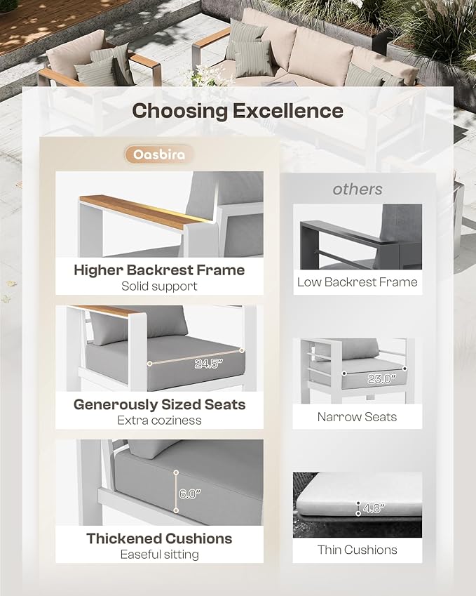 Aluminum Outdoor Patio Furniture Set - Image 2