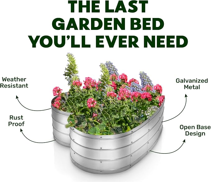 Plant & Plot Galvanized Raised Garden Beds Outdoor // Planter Raised Beds - Image 4