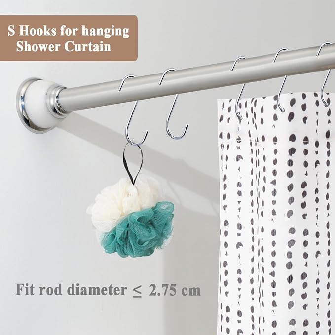 30 Pack 3.7 inch Metal S Hooks Steel S Hooks Plants Hanging Hangers - Image 5
