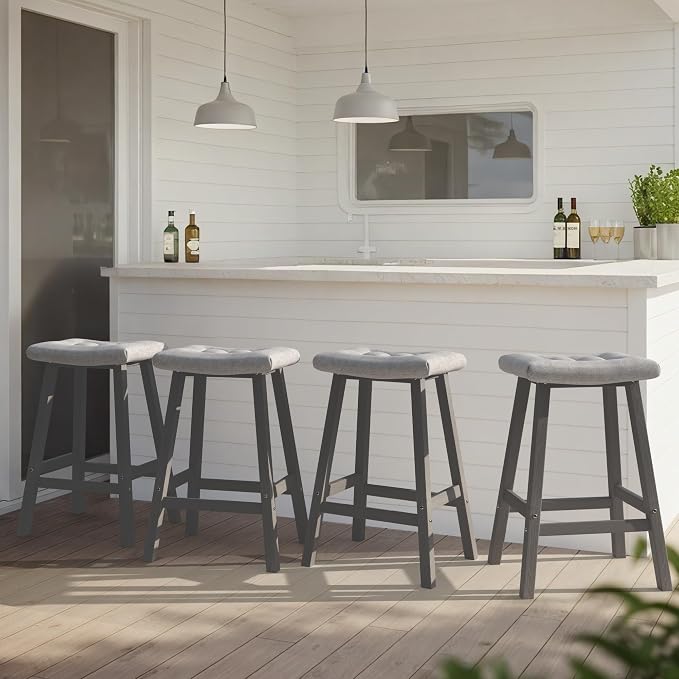 Ciokea 4 Set 29" Outdoor Bar Stools - Image 8