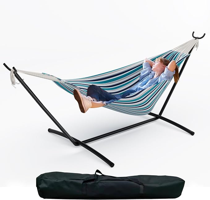 GAOMON Double Hammock with Stand, 450 lb Capacity, Adjustable Portable Hammock - Image 7