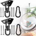 2 Pack Hammock Hanging Kit, Hanging Chair Hardware 360°Rotating Hammock Hooks by JACNITAD
