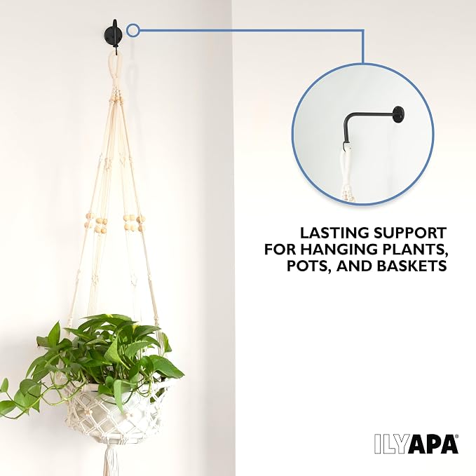 Ilyapa 4 Pack Metal Plant Wall Hanger Hooks - 7 in. Hook - Image 7
