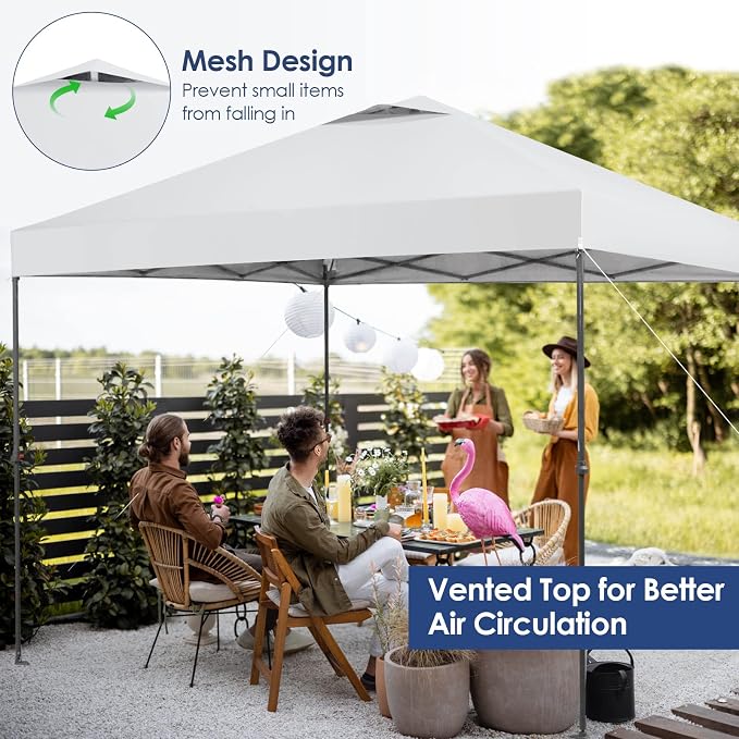 Tangkula 10x10 Ft Pop Up Canopy, Easy Set-up Instant Tent - Image 2
