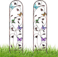 aboxoo Set of 2 Packs Butterfly Metal Garden Trellis by aboxoo