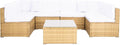 SAFAVIEH Outdoor Collection Diona Natural/White Wicker Conversation Patio Set by SAFAVIEH