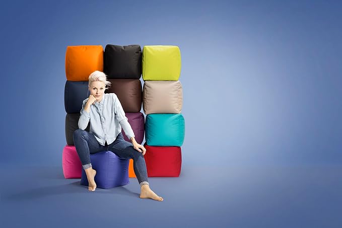 Gouchee Home Cube Brava Pouf Ottoman Foot Rest - Image 9