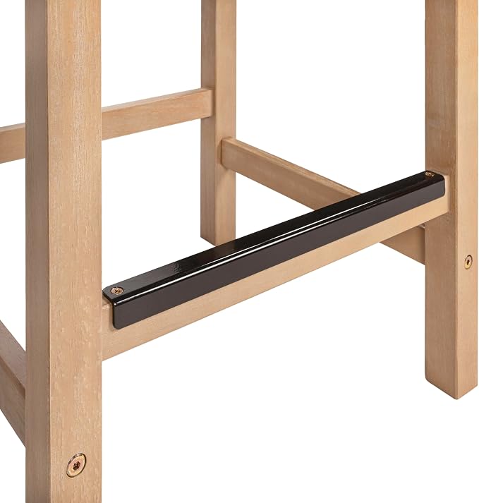 JONATHAN Y CSL1201C-SET2 Armand 25.6" Modern Coastal Backless Acacia Wood - Image 8