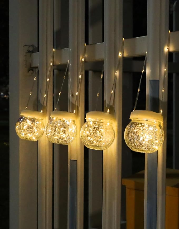 Solar Lantern Solar Lights Outdoor Waterproof 6-Pack, Solar Powered Hanging - Image 8