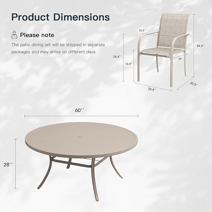 VICLLAX 11 Pieces Patio Outdoor Dining Set - Image 2
