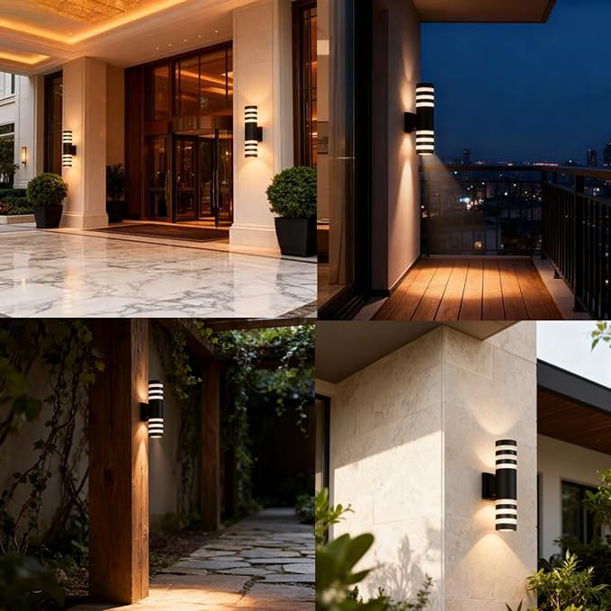 12Pack 15inch LED Cylinder Up & Down Wall Lights, 18W Modern Outdoor Wall Light - Image 8