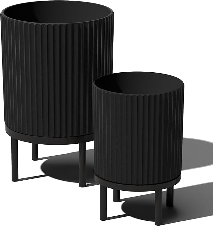 Veradek Demi Series Round Planter w/Stand by VeradekOutdoor
