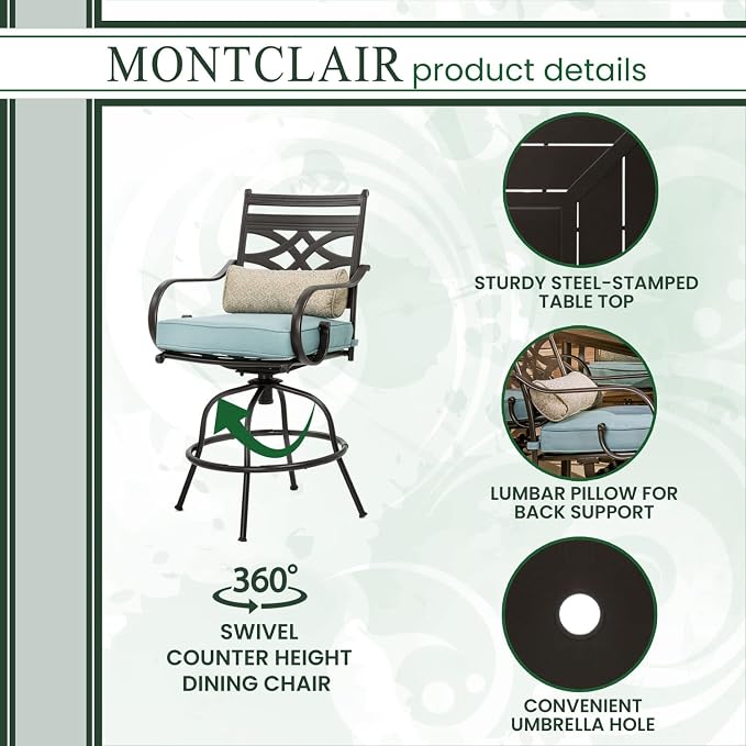 Hanover Montclair Outdoor Patio Conversation Set - Image 6