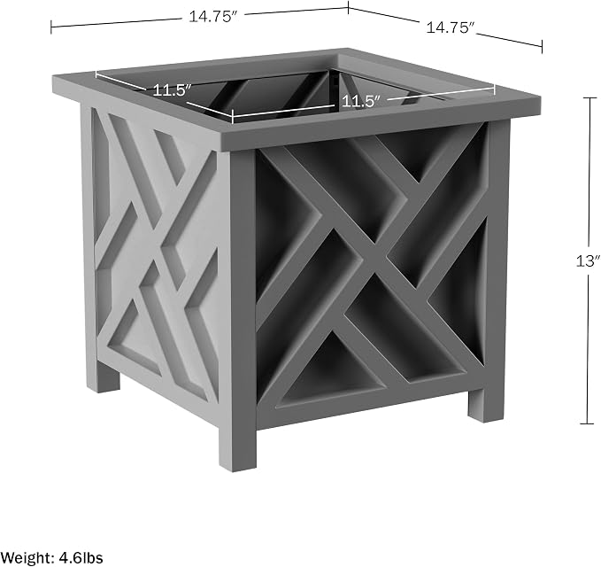 Lattice Design Outdoor Planter Box 2-Pack - Image 6
