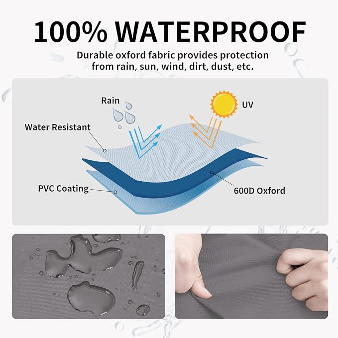 Easy-Going Heavy Duty 600D Outdoor Daybed Cover 88 Inch UV Resistant Patio - Image 3