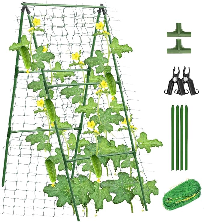 Garden Cucumber Trellis for Climbing Plants Outdoor, 47x16 inch A Frame by Unknown
