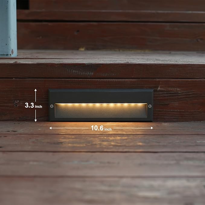GOODSMANN Low Voltage Step Lights Kits 10.6 Inch Outdoor 12V AC Landscape Stair - Image 3