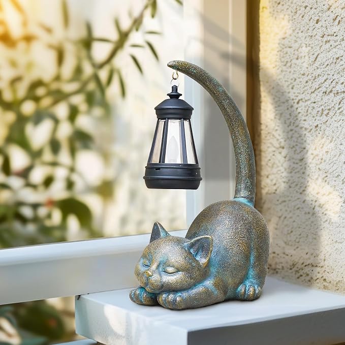MININOVA Solar Garden Statues Cat Figurine - Image 2