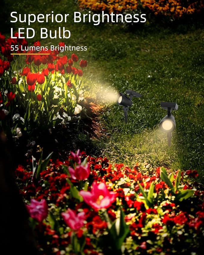 Solar Lights Outdoor, Solar Spot Lights Outdoor, 6 Pack IP44 Waterproof Solar - Image 5