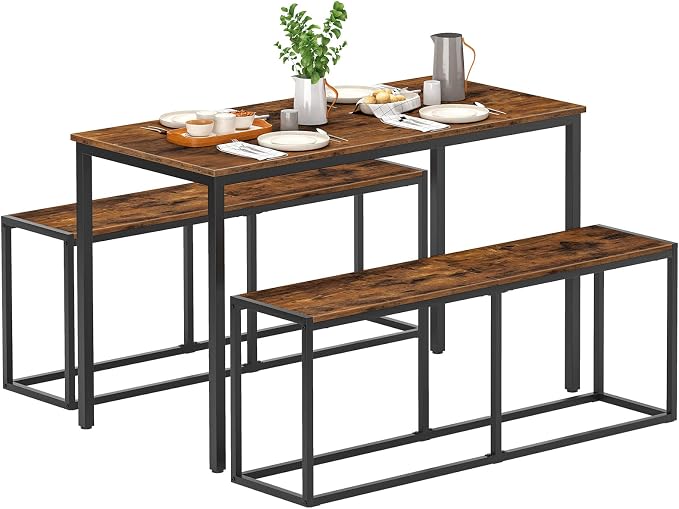 HOOBRO Dining Bench, 47.2 Inch Dining Table Bench, Industrial Style Kitchen - Image 9