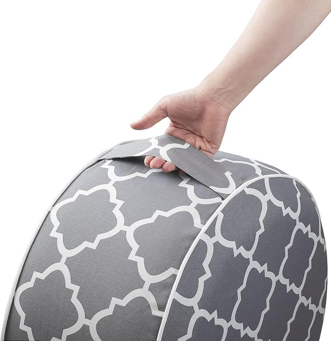 Outdoor/Indoor Inflatable Ottoman Pouf D20 xH9, All Weather Round Footstool - Image 4