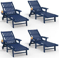 Patio Chaise Lounge Chair Set of 4, Oversized Lounge Chair Outdoor by THOEOE