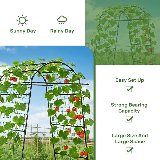 DOEWORKS 86 Inch Tall Garden Arch Trellis - Image 4